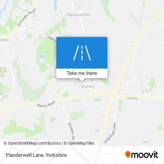 Flanderwell Lane map