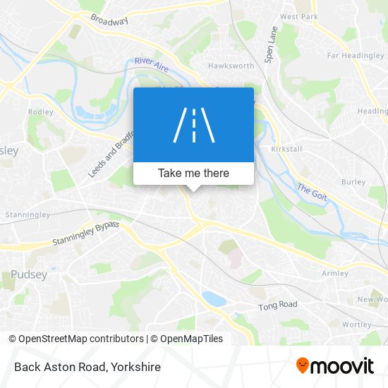 Back Aston Road map