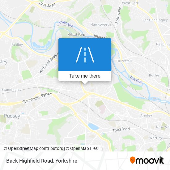 Back Highfield Road map