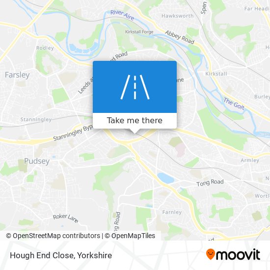 Hough End Close map
