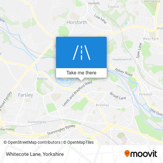 Whitecote Lane map