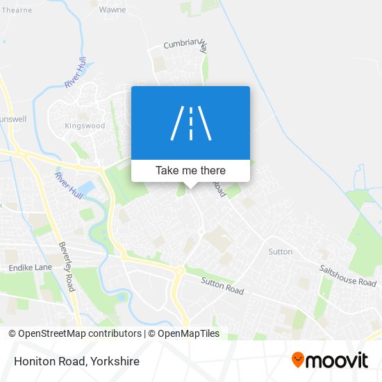 Honiton Road map