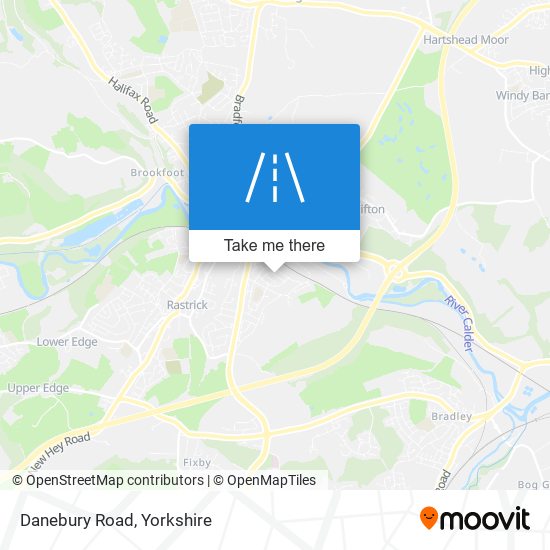 Danebury Road map