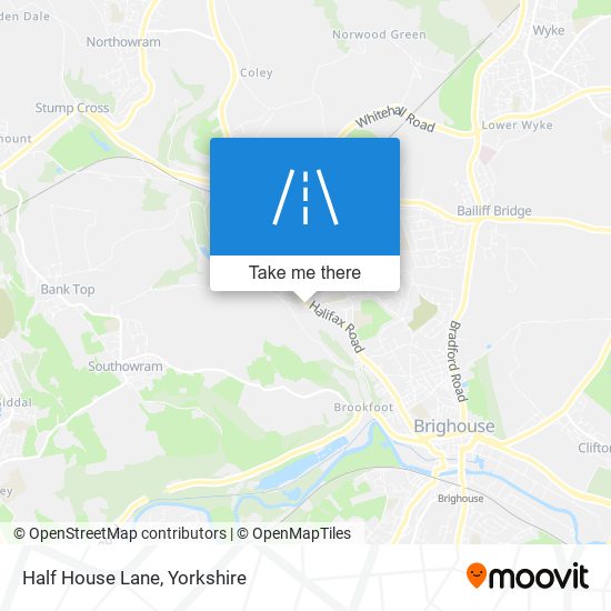 Half House Lane map