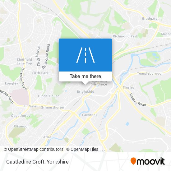 Castledine Croft map