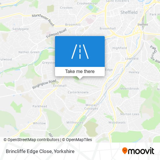 Brincliffe Edge Close map