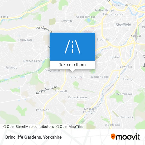 Brincliffe Gardens map
