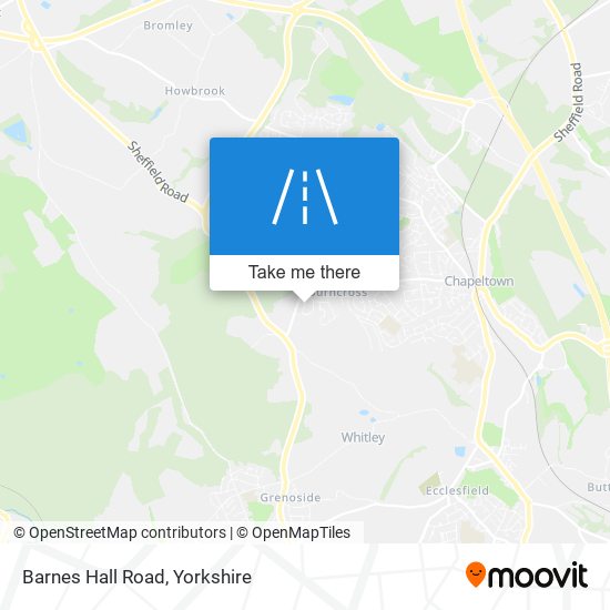 Barnes Hall Road map