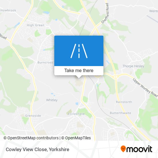 Cowley View Close map