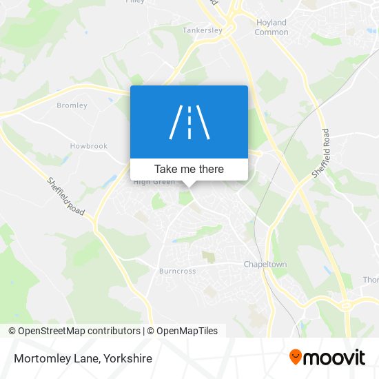 Mortomley Lane map