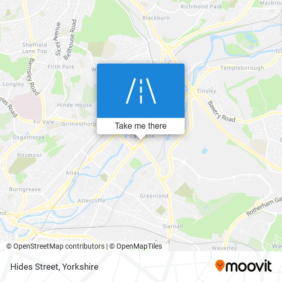 Hides Street map