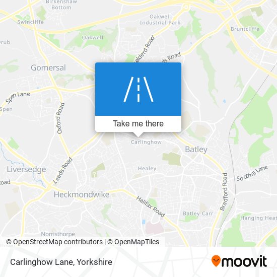 Carlinghow Lane map