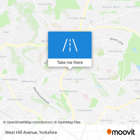 West Hill Avenue map