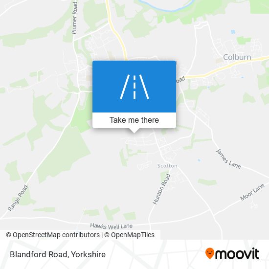 Blandford Road map