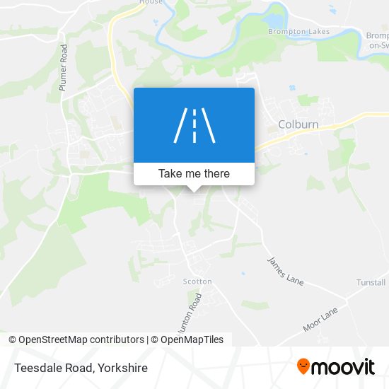 Teesdale Road map