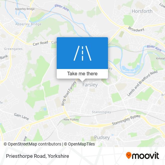 Priesthorpe Road map