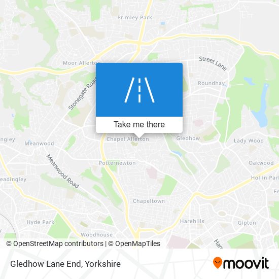 Gledhow Lane End map