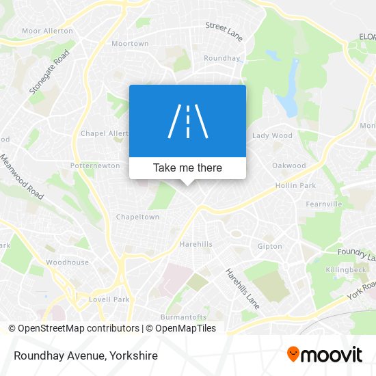Roundhay Avenue map