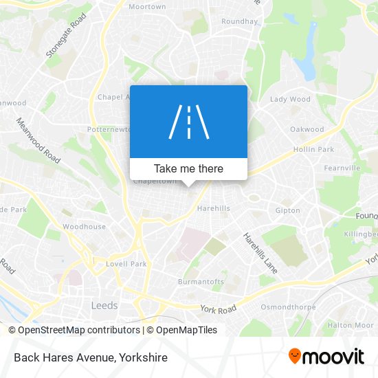 Back Hares Avenue map