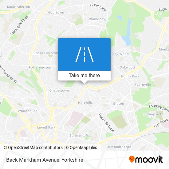 Back Markham Avenue map