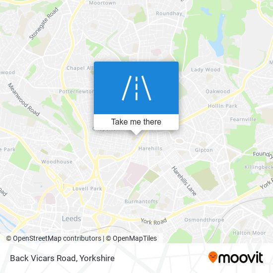 Back Vicars Road map