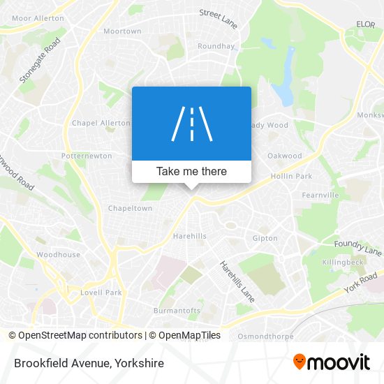 Brookfield Avenue map