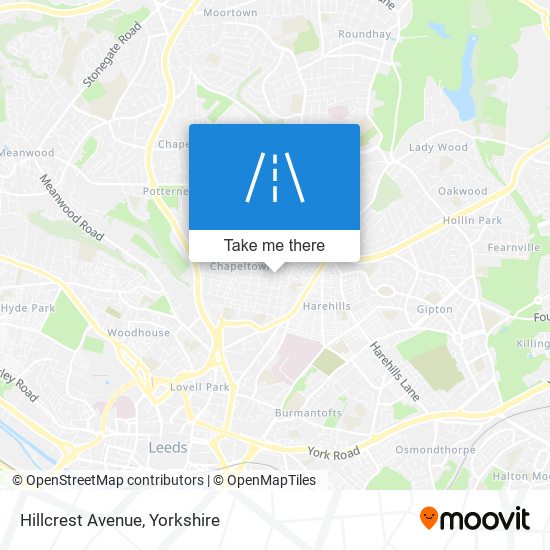 Hillcrest Avenue map