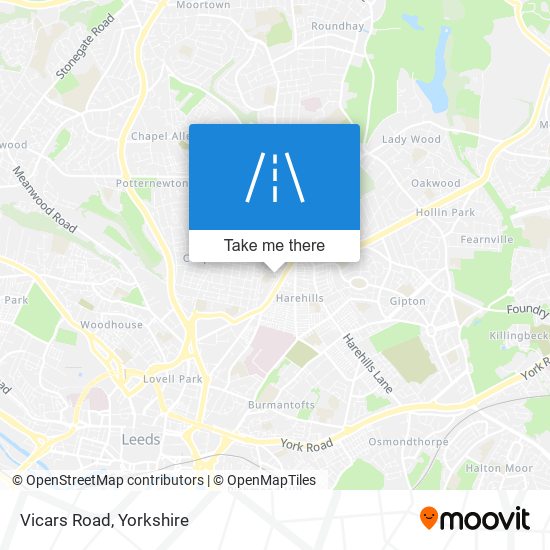 Vicars Road map