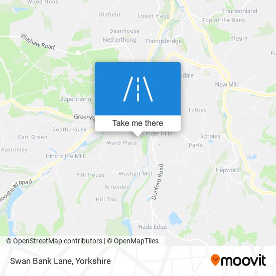 Swan Bank Lane map