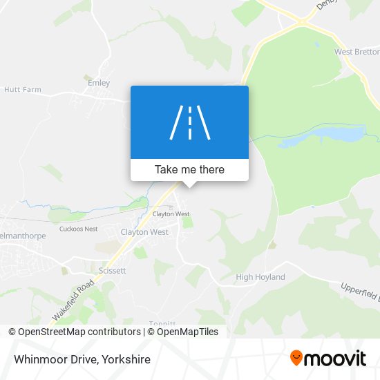 Whinmoor Drive map