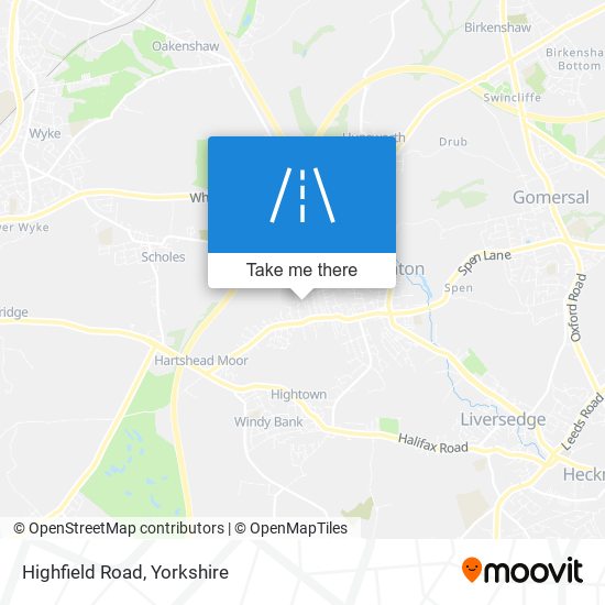 Highfield Road map