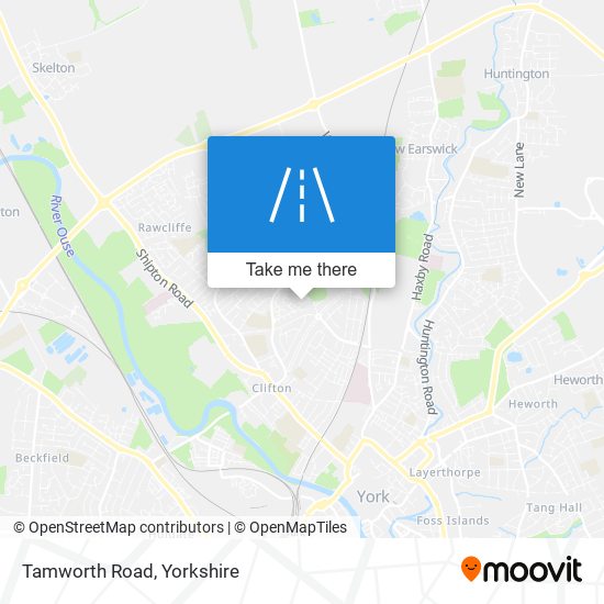 Tamworth Road map