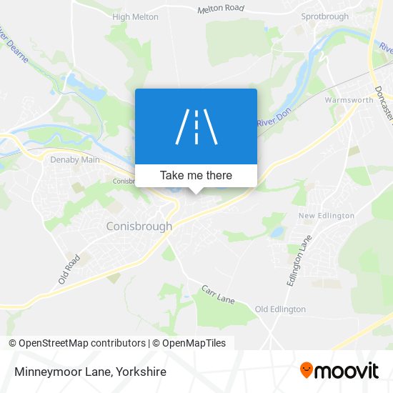 Minneymoor Lane map