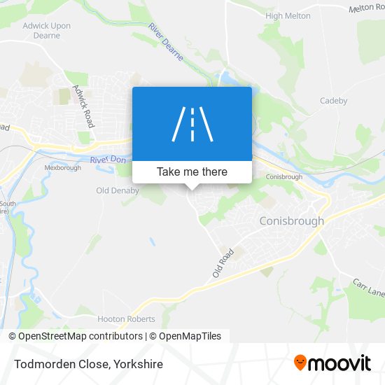 Todmorden Close map