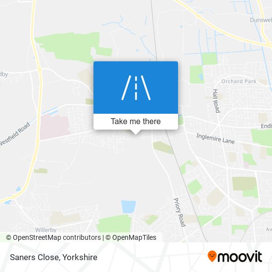 Saners Close map