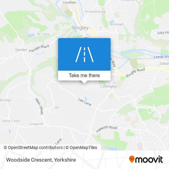 Woodside Crescent map