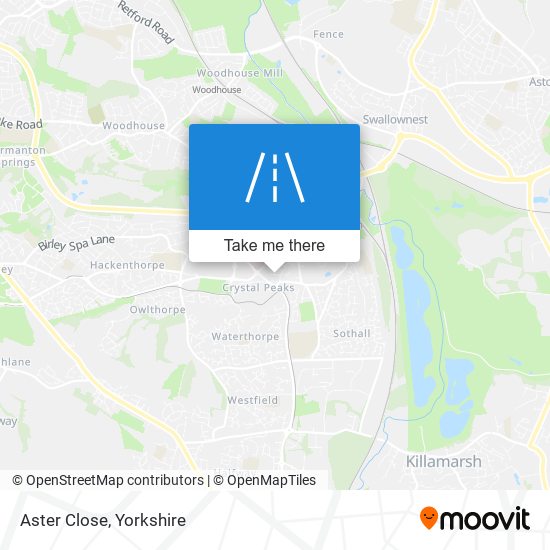 Aster Close map