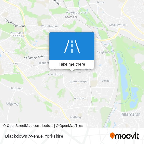 Blackdown Avenue map