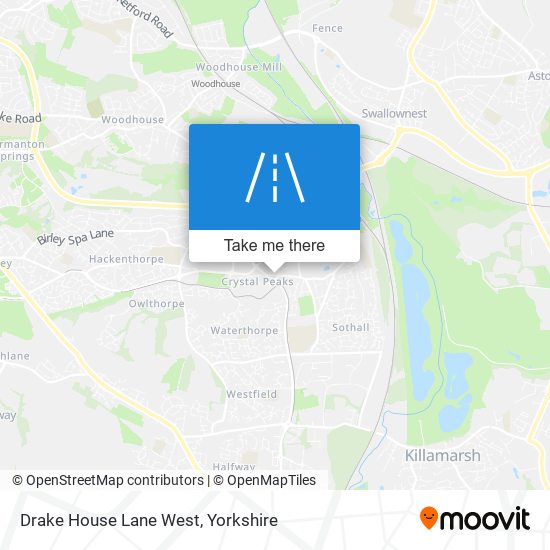 Drake House Lane West map