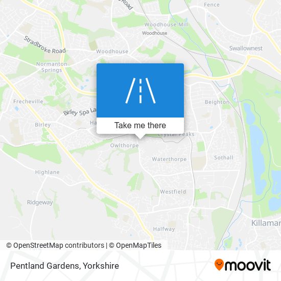 Pentland Gardens map