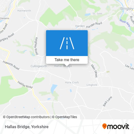 Hallas Bridge map
