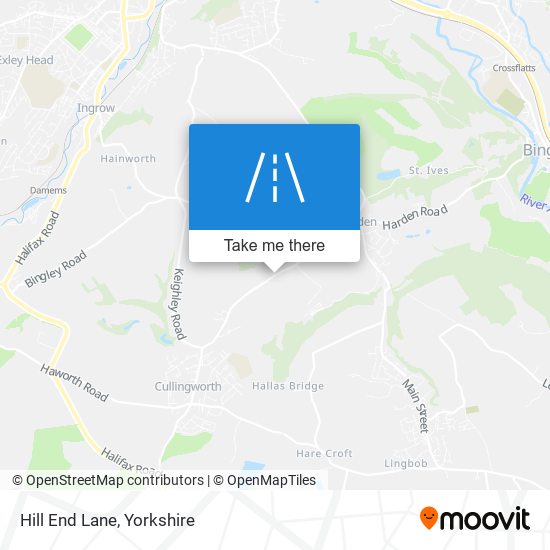 Hill End Lane map