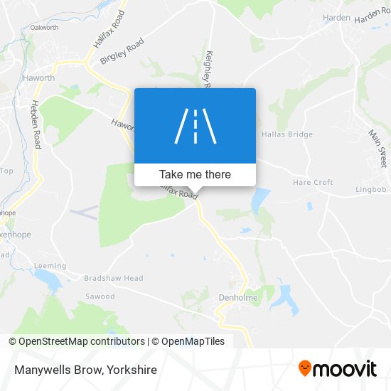 Manywells Brow map