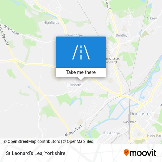 St Leonard's Lea map