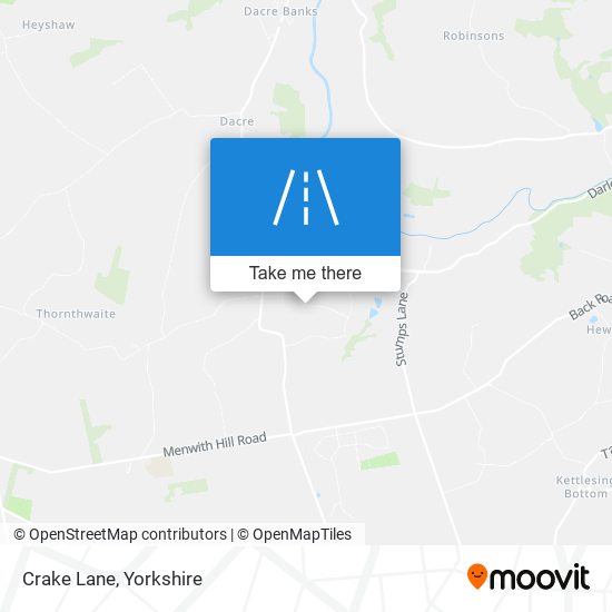 Crake Lane map