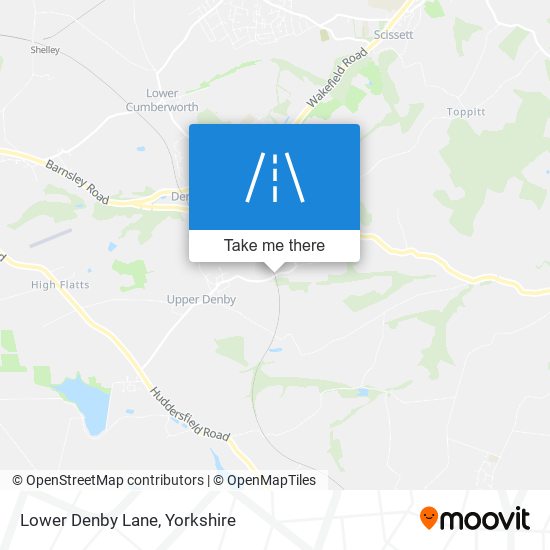 Lower Denby Lane map