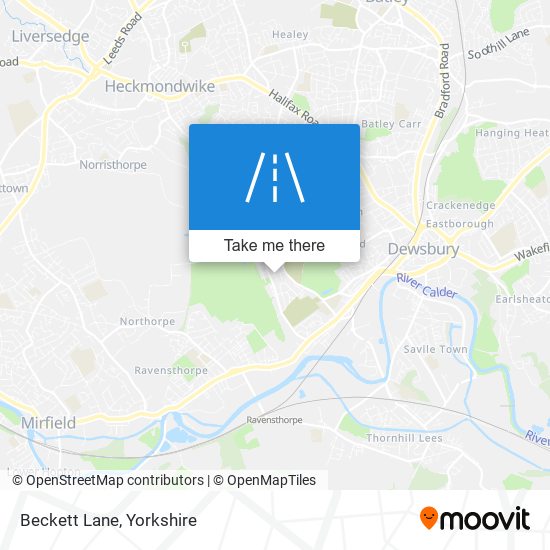 Beckett Lane map
