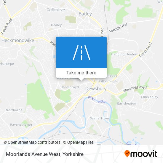 Moorlands Avenue West map
