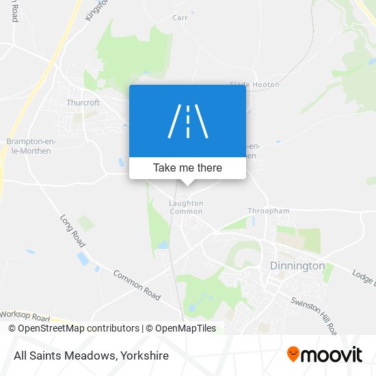 All Saints Meadows map