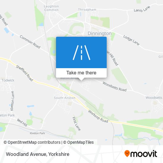 Woodland Avenue map